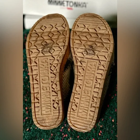 🎸MINNETONKA🎸🔥NWT🔥Posey Wedge in Black/Natural Stripe—7 - Picture 14 of 16